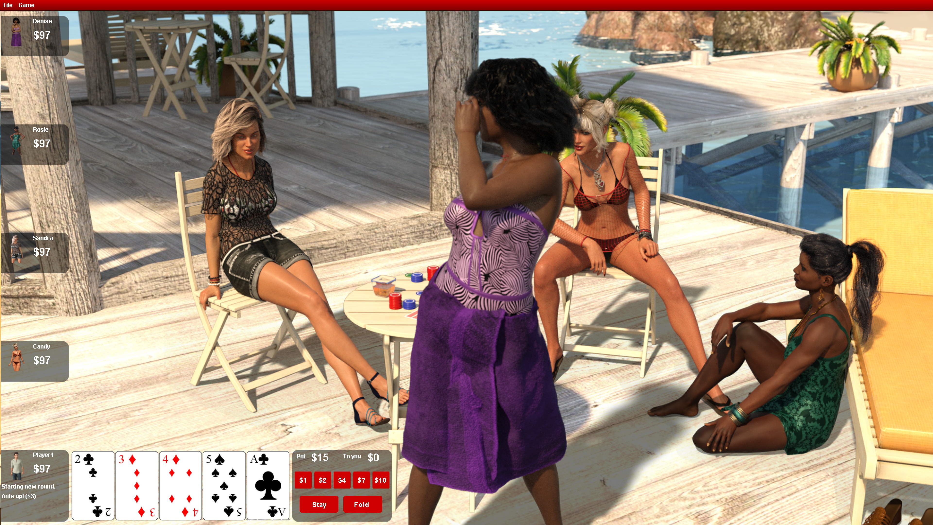 California Strip Poker 0.13: new outfit for Denise! - California Strip Poker  by Eldricus