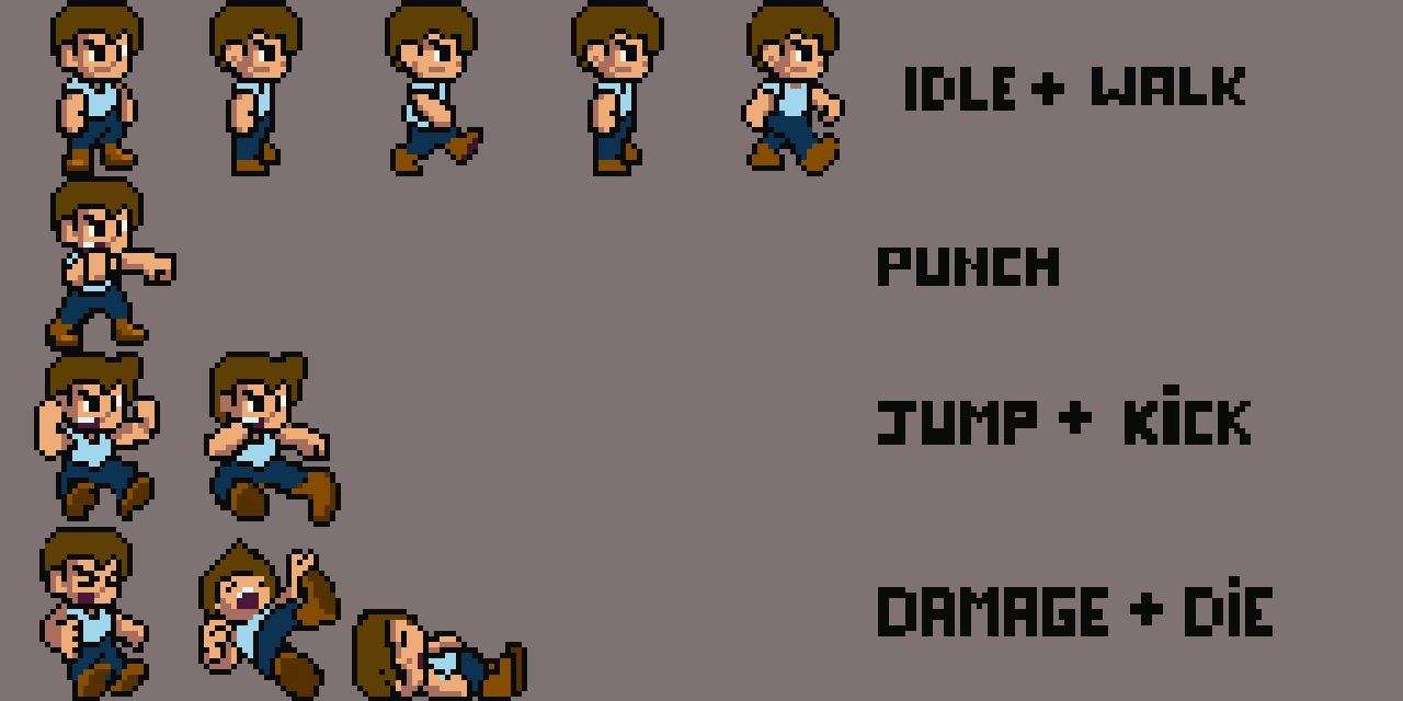 8 bit player beat em up by Sunland games