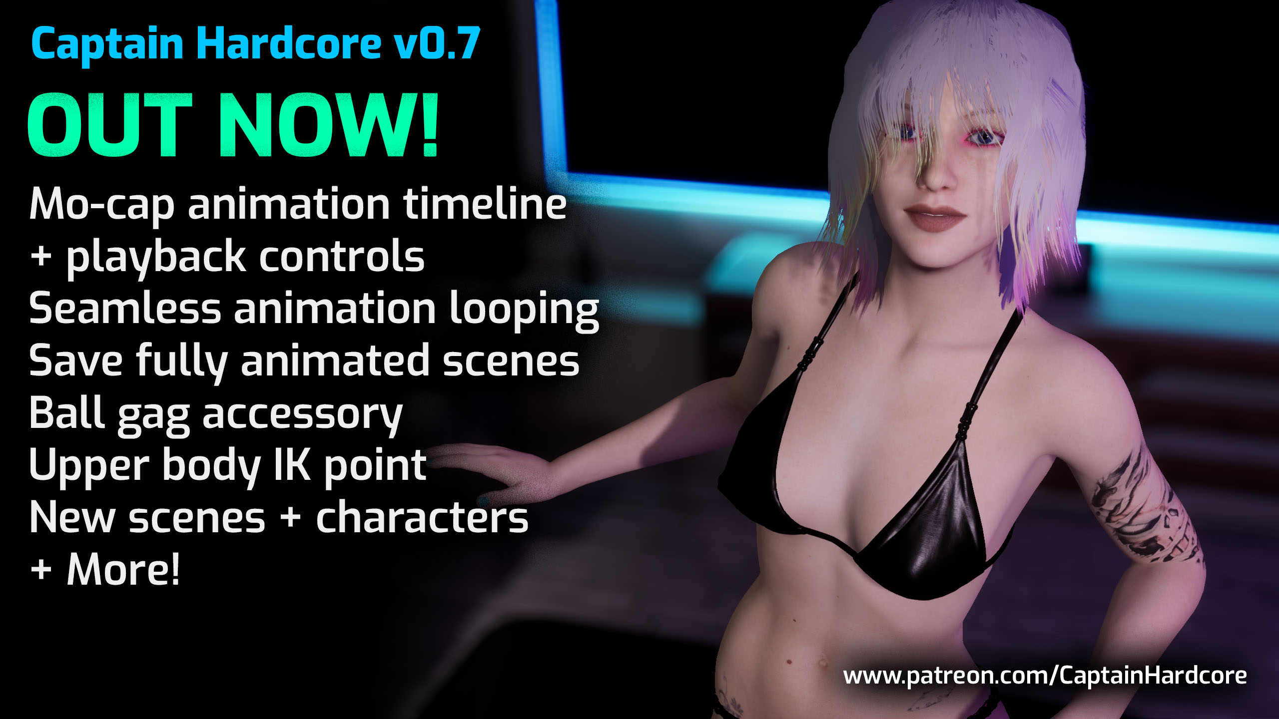 Captain Hardcore v0.7 out now! Mocap animation timeline + playback  controls, seamless animation looping, animation saving, save scenes in the  ship, ball gag and more! - Captain Hardcore Free Demo by AntiZeroGames