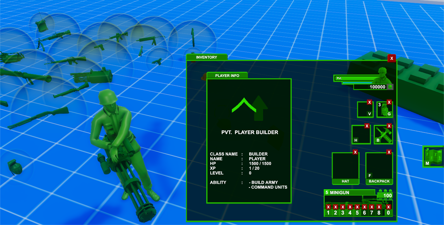 Customizable Army Men Example #1: Minigun