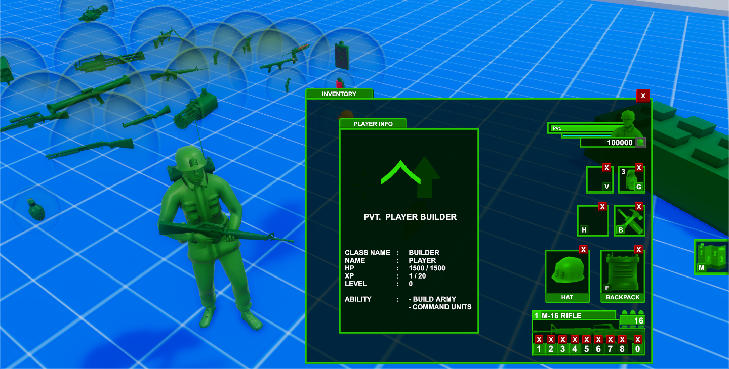 Customizable Army Men Example #2: Sarge (SGT) Helmet + Radio