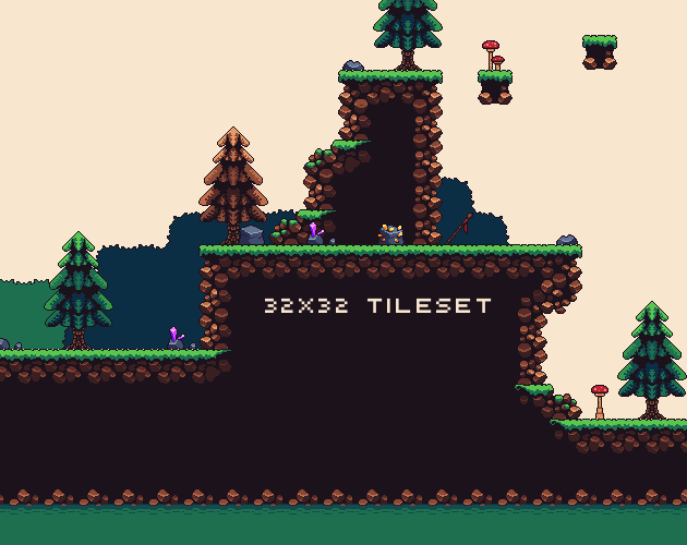 32x32 Platformer Tileset by OddPotatoGift