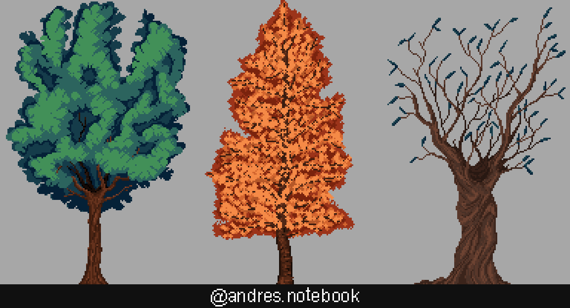 Trees seasons - asset pack