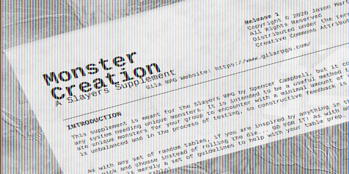 Cover image for Monster Creation Guide - A Slayers Supplement