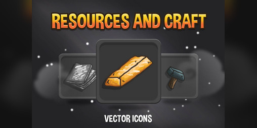 Download 48 Resources and Craft Vector Game Icons Pack by Free Game ...