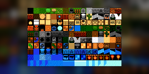 My 8-bit JRPG Tilesets by hollyhart1