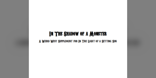 Cover image for In The Shadow of a Monster