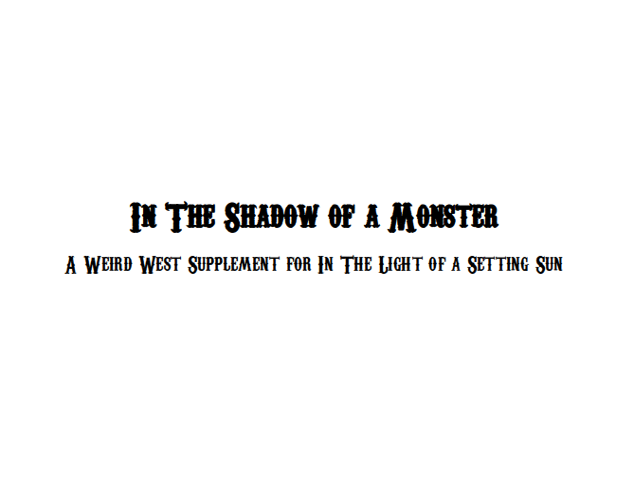 Cover image for In The Shadow of a Monster