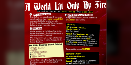 Cover image for A World Lit Only by Fire - An Album Crawl for Mörk Borg