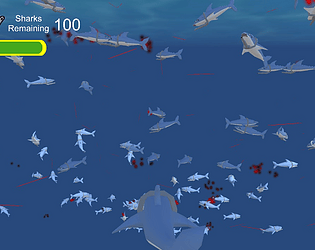 100 Shark Laser Battle