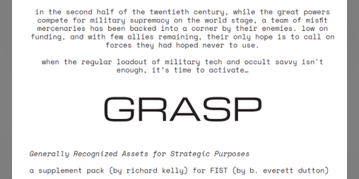 Cover image for GRASP (an asset pack for FIST)