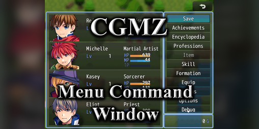 Cover image for [CGMZ] Menu Command Window for RPG Maker MZ