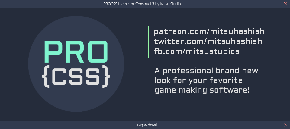 PROCSS theme for Construct 3