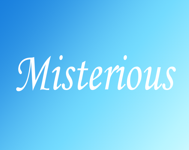 Cover image for Misterious (An RPG maker game demo)