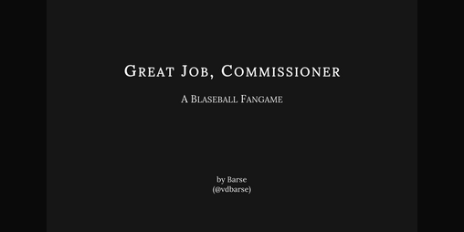 Cover image for Great Job Commissioner