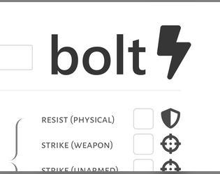 BOLT Character Sheet   - A character sheet that you can print out and use in your BOLT RPG games! 