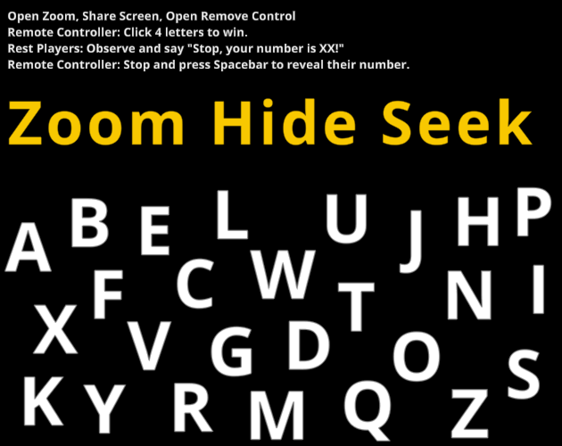 Zoom hide seek mac os x