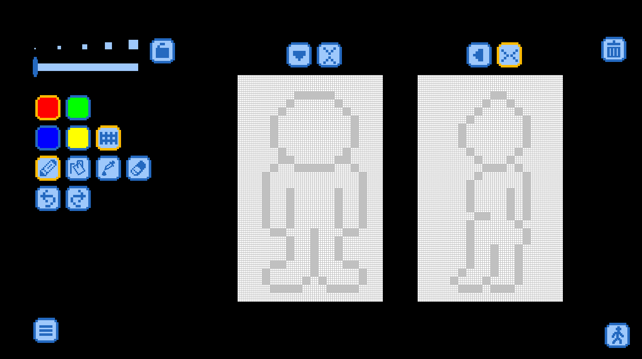 Character creation where any character can be drawn Character creation where any character can be drawn