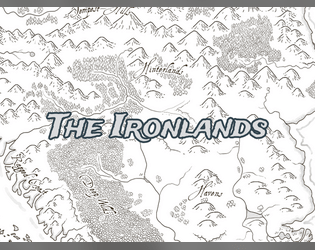 Ironlands Hand-Drawn Map   - Tolkien-style map of the Ironlands for the Ironsworn rpg. 