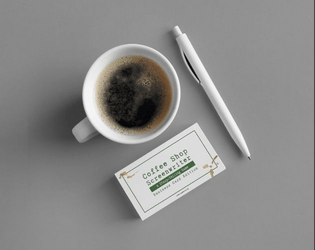 Coffee Shop Screenwriter - Business Card Edition   - Small Game. Big Stories. 