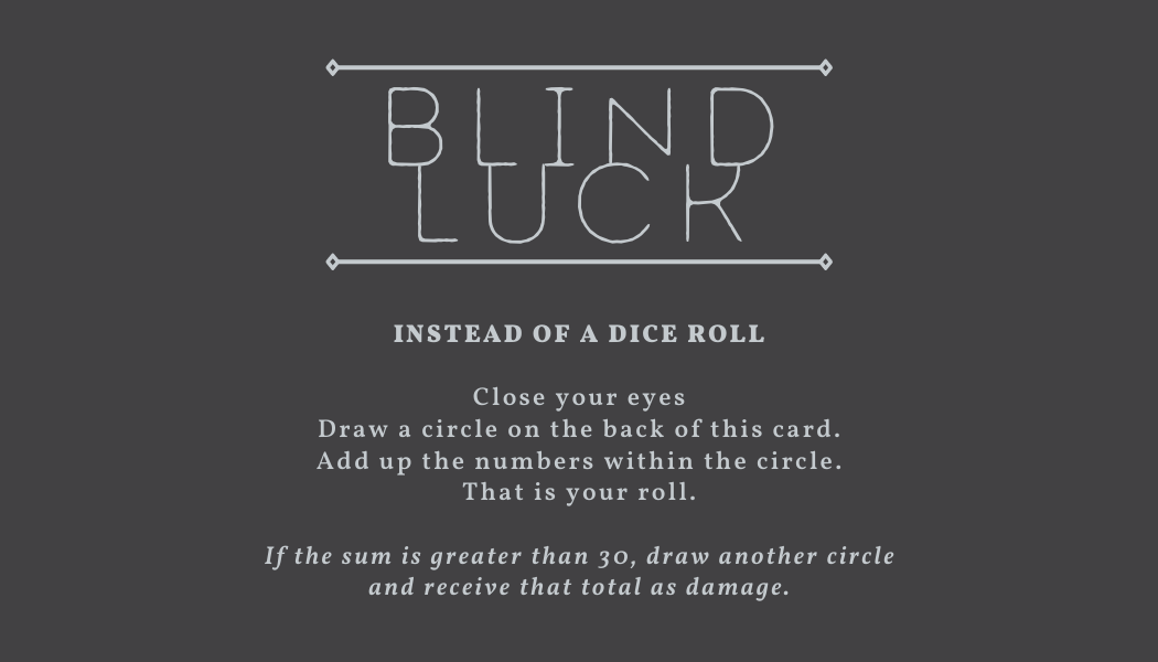 Blind Luck - Business Card