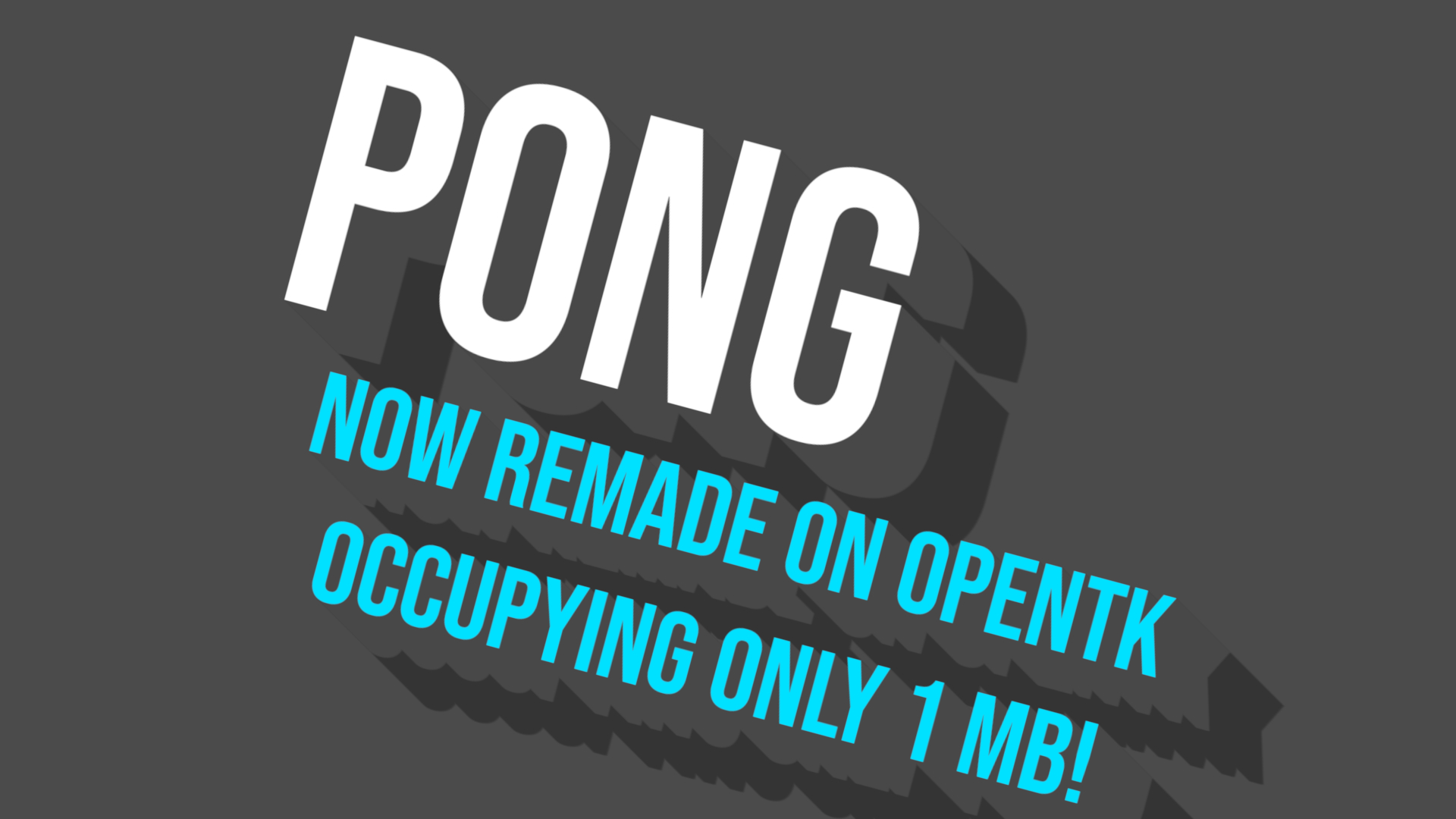 Pong (Remade on OpenTK)