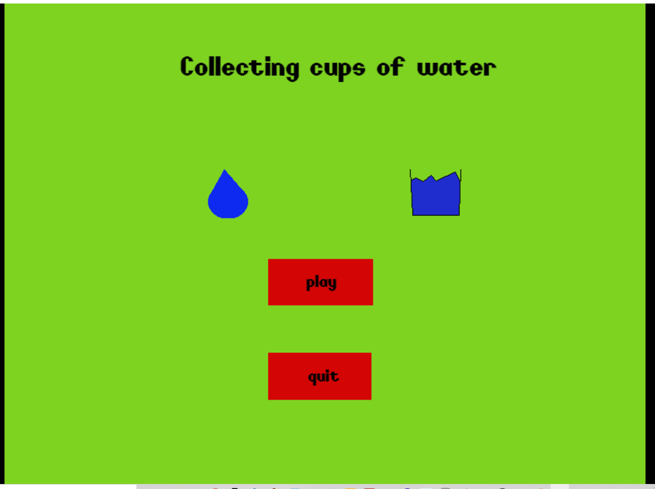 collecting glasses of water