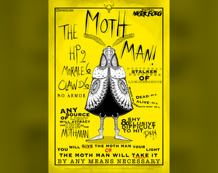 MÖRK BORG: THE MOTH MAN   - A nocturnal wanderer of the shattered world - Designed for MÖRK BORG 