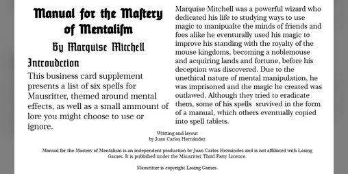 Cover image for Manual for the Mastery of Mentalism