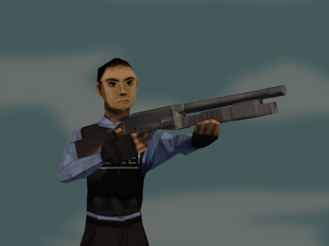 GERMAN POLICE OFFICER - PS1 CHARACTER by stephanrobertgames