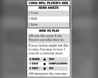 Coins RPG   - business card RPG 