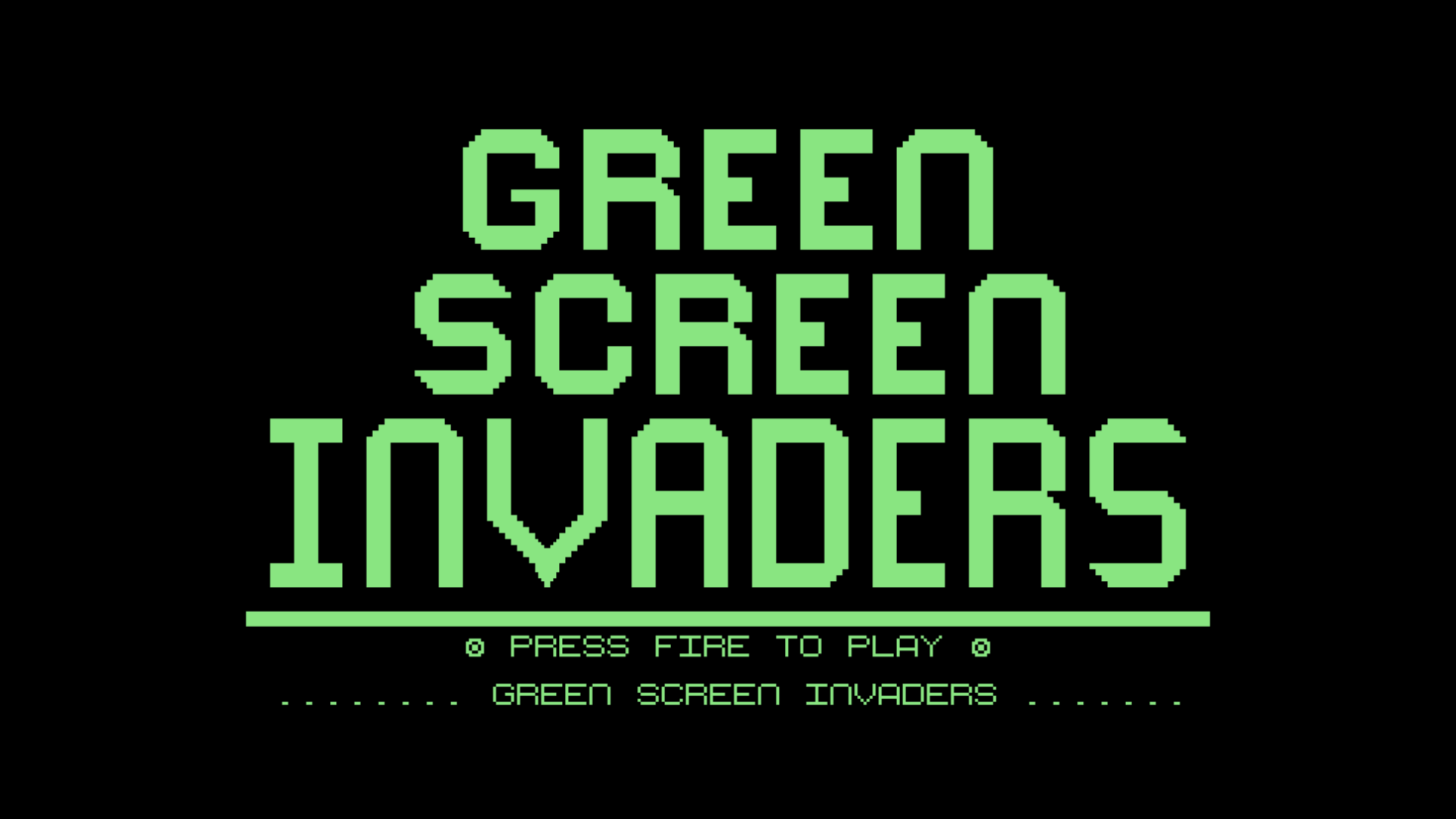 Green/Colour Screen Invaders C64