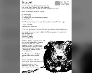 Escape! Daring escapades of guinea pigs trying to escape a semi-detached house!   - Daring escapades of guinea pigs trying to escape a semi-detached house! 