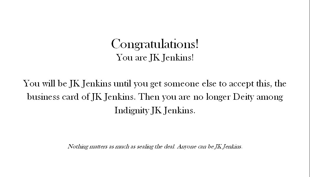 Cover image for Congratulations! You Are JK Jenkins!