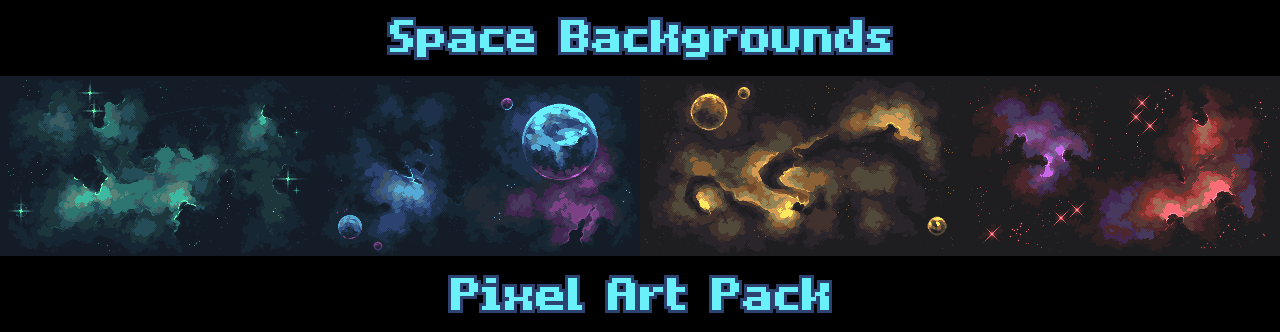 Space Backgrounds Pixel Art Pack