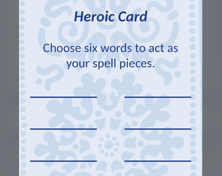 Heroic Card   - The Heroic Chord magic system on a handy card! 