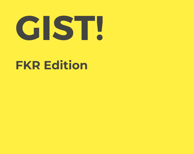 Cover image for GIST! FKR Edition