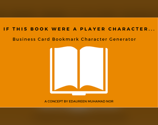 Business Card Bookmark Character Generator
