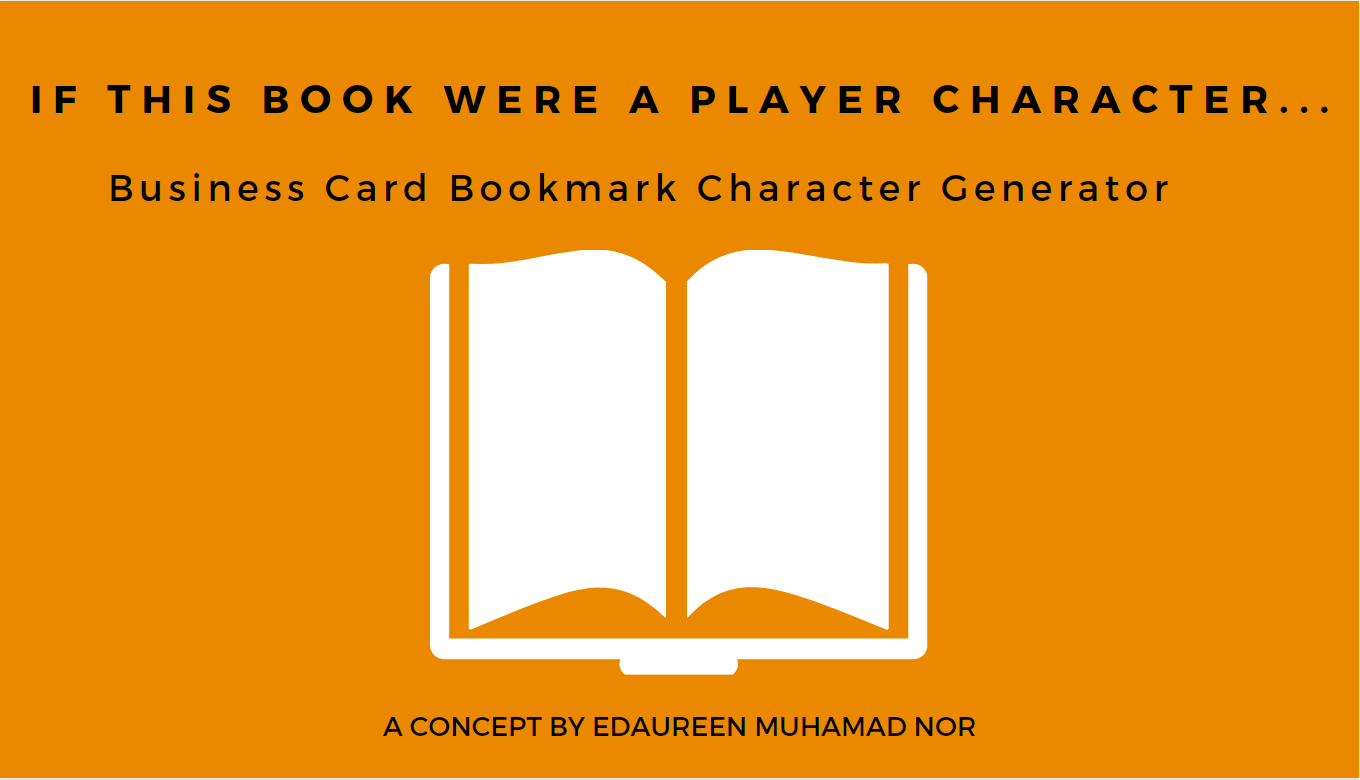 Business Card Bookmark Character Generator