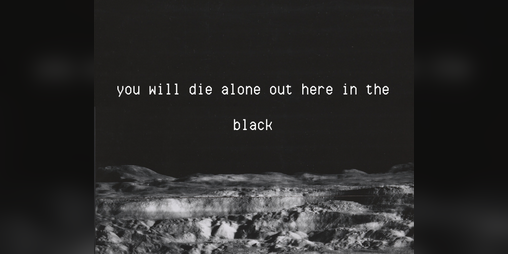 Cover image for you will die alone out here in the black