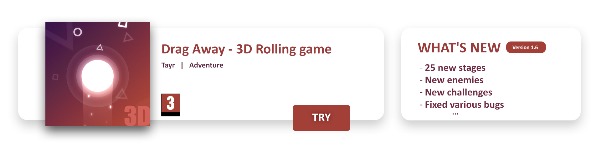 Drag Away - 3D Rolling game