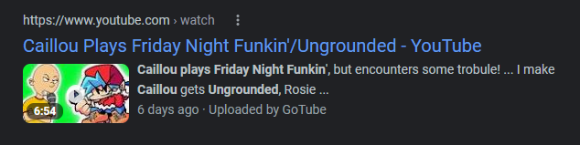 Cover image for "Caillou Plays Friday Night Funkin'/Ungrounded" but its an actual mod