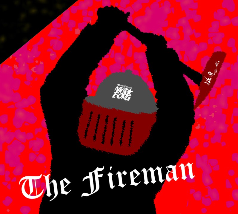 Cover image for THE FIREMAN, a MÖRK BORG Monster