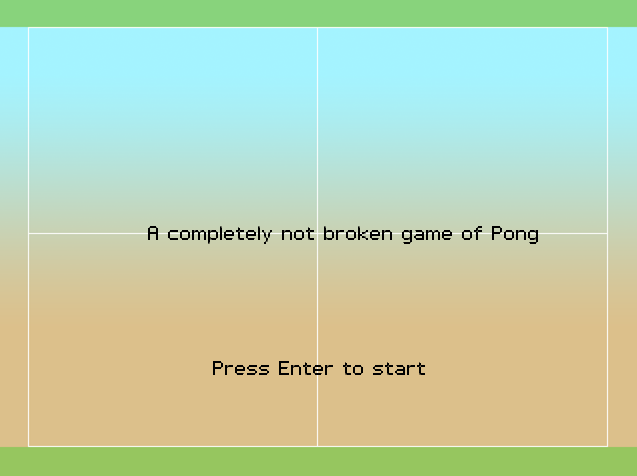 A completely not broken game of Pong