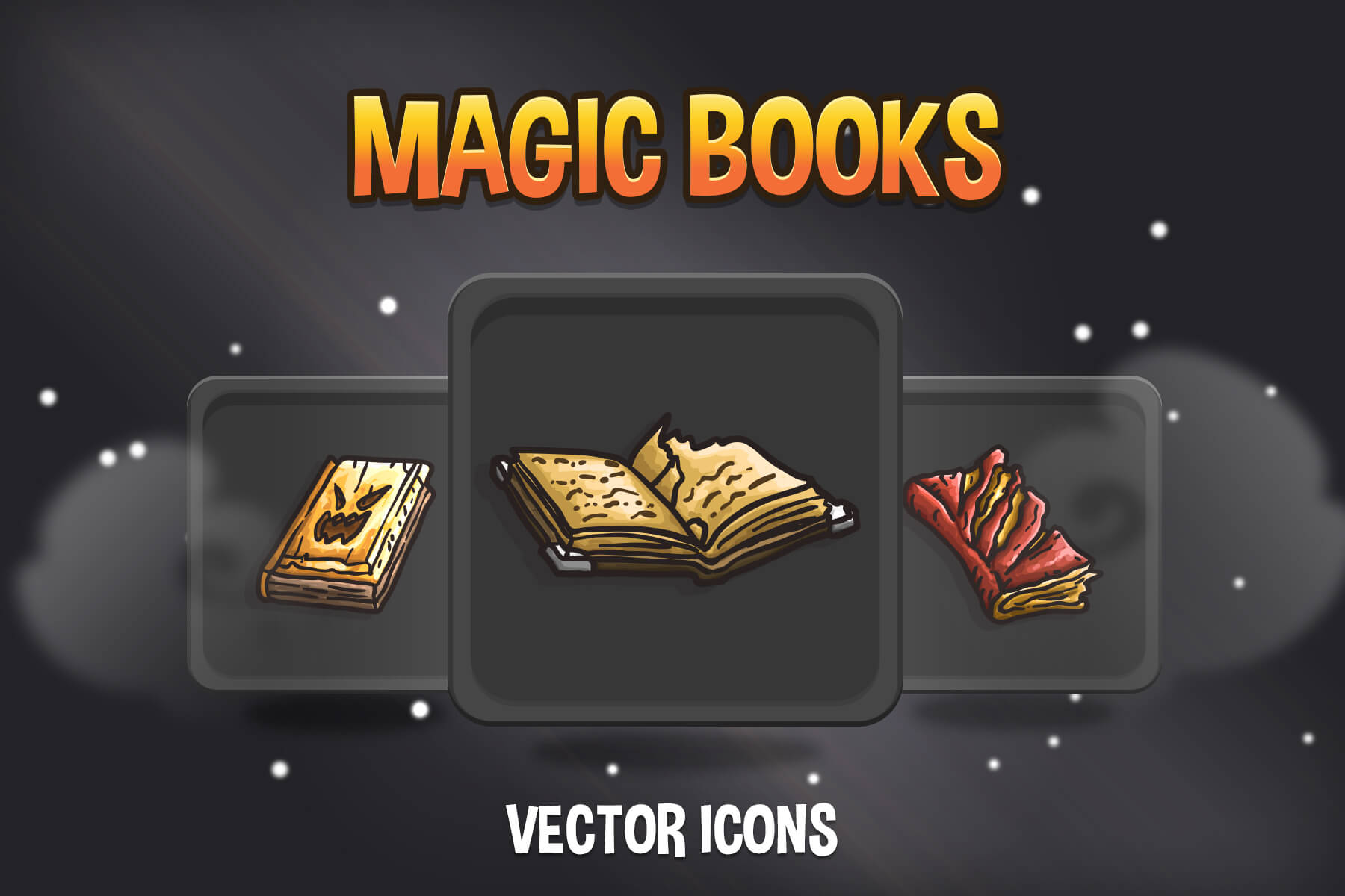 48 Magic Book Game Icons by Free Game Assets (GUI, Sprite, Tilesets)