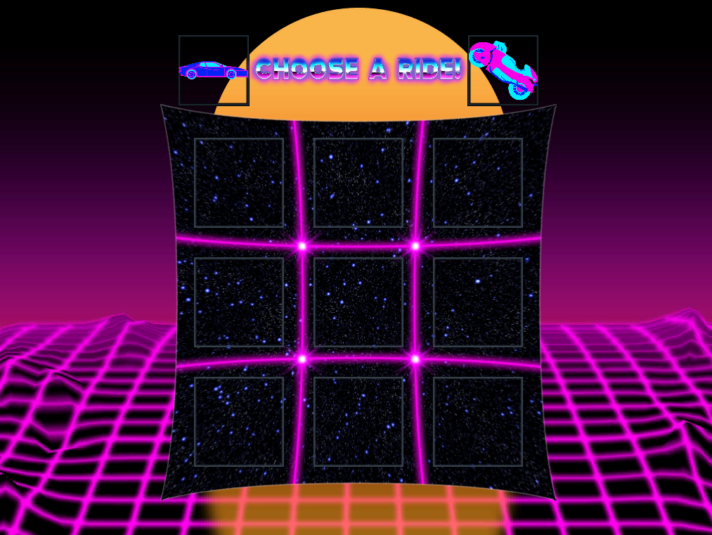 Tic Tac Toe the synthwave experience