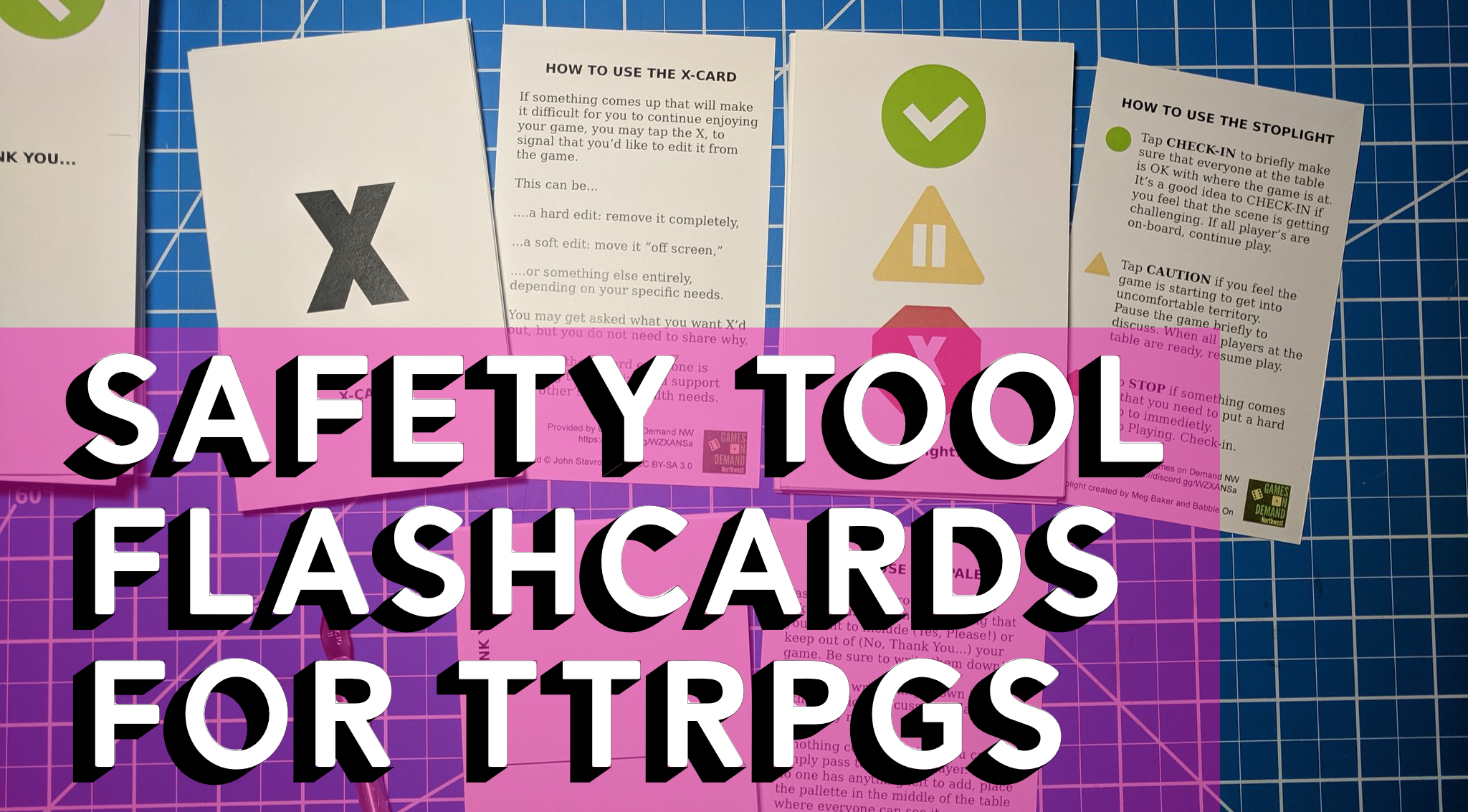 Safety Tool Cards for TTRPGs