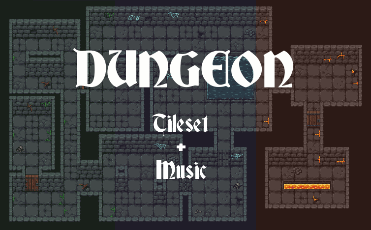Dungeon tileset + Music pack