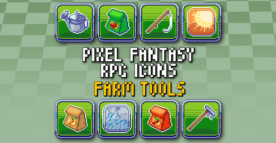 PIXEL FANTASY RPG ICONS - Farm Tools