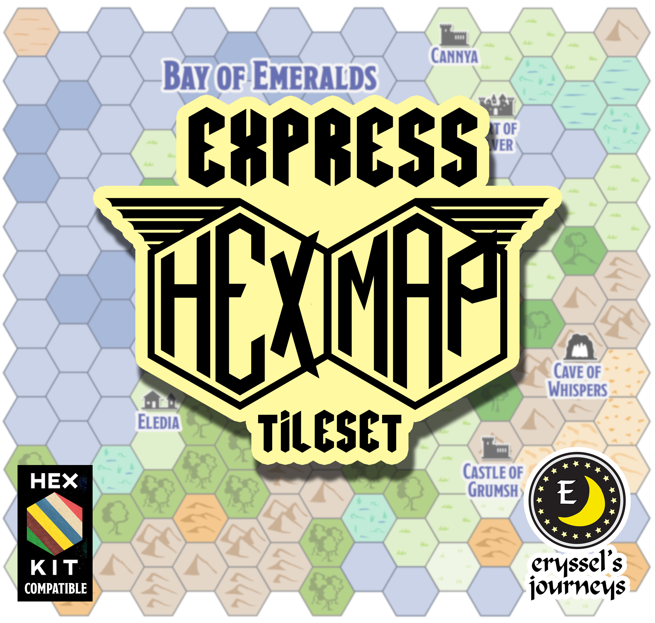 Express Hex Map Tileset